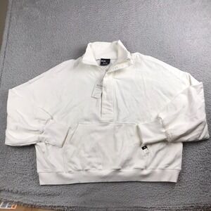 Popflex Active Oversized 1/4 Zip Fleece Pullover Womens 1X/3X  Sweatshirt NEW